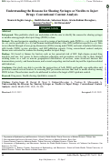 Cover page: Understanding the Reasons for Sharing Syringes or Needles to Inject Drugs: Conventional Content Analysis