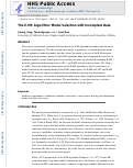 Cover page: The E-MS Algorithm: Model Selection With Incomplete Data