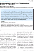 Cover page: Ecoinformatics Reveals Effects of Crop Rotational Histories on Cotton Yield