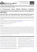 Cover page: X Chromosome Factor Kdm6a Enhances Cognition Independent of Its Demethylase Function in the Aging XY Male&nbsp;Brain.