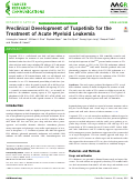 Cover page: Preclinical Development of Tuspetinib for the Treatment of Acute Myeloid Leukemia.