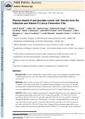 Cover page: Plasma vitamin D and prostate cancer risk: results from the Selenium and Vitamin E Cancer Prevention Trial.