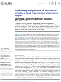 Cover page: Spatiotemporal patterns of neocortical activity around hippocampal sharp-wave ripples