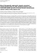 Cover page: Novel therapeutic approach: organic arsenical (melarsoprol) alone or with all-trans-retinoic acid markedly inhibit growth of human breast and prostate cancer cells in vitro and in vivo