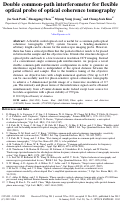Cover page: Double common-path interferometer for flexible optical probe of optical coherence tomography