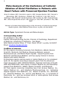 Cover page: Meta-analysis of the Usefulness of Catheter Ablation of Atrial Fibrillation in Patients With Heart Failure With Preserved Ejection Fraction.