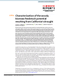 Cover page: Characterization of the woody biomass feedstock potential resulting from California's drought.