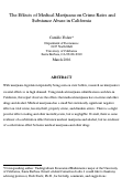 Cover page: The Effects of Medical Marijuana on Crime Rates and Substance Abuse in California