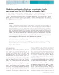 Cover page: Modeling earthquake effects on groundwater levels: evidences from the 2012 Emilia earthquake (Italy)