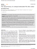 Cover page: The natural history of a delayed detectable PSA after radical prostatectomy.