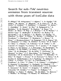 Cover page: First all-flavor search for transient neutrino emission using 3-years of IceCube DeepCore data