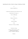 Cover page: Quantifying the effects of land use change on hydrology in Brazil