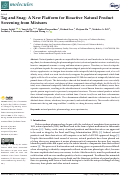 Cover page: Tag and Snag: A New Platform for Bioactive Natural Product Screening from Mixtures.