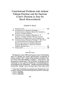 Cover page: Constitutional Problems with Judicial Takings Doctrine and the Supreme Court's Decision in Stop the Beach Renourishment