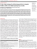 Cover page: A two-step strategy for delivering particles to targets hidden within microfabricated porous media