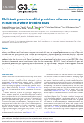 Cover page: Multi-trait genomic-enabled prediction enhances accuracy in multi-year wheat breeding trials