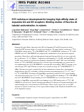 Cover page: PET radiotracer development for imaging high‐affinity state of dopamine D2 and D3 receptors: Binding studies of fluorine‐18 labeled aminotetralins in rodents