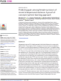 Cover page: Predicting pain among female survivors of recent interpersonal violence: A proof-of-concept machine-learning approach