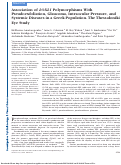 Cover page: Association of LOXL1 Polymorphisms With Pseudoexfoliation, Glaucoma, Intraocular Pressure, and Systemic Diseases in a Greek Population. The Thessaloniki Eye Study LOXL1 and Pseudoexfoliation in the Thessaloniki Eye Study