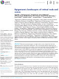 Cover page: Epigenomic landscapes of retinal rods and cones