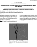 Cover page: Coronary Computed Tomography Angiography in Fibromuscular Dysplasia Patients with Chest Pain