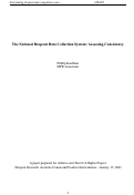 Cover page of The National Dropout Data Collection System: Assessing Consistency