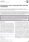 Cover page: Encapsulation state of messenger RNA inside lipid nanoparticles