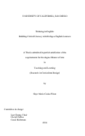 Cover page: Thinking in English : : Building Critical Literacy with Refugee English Learners