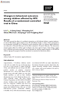 Cover page: Changes in behavioral outcomes among children affected by HIV: Results of a randomized controlled trial in China