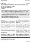 Cover page: Advancing preclinical models of psychiatric disorders with human brain organoid cultures