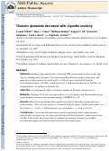 Cover page: Thalamic glutamate decreases with cigarette smoking