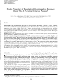 Cover page: Onsite Provision of Specialized Contraceptive Services: Does Title X Funding Enhance Access?