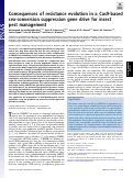 Cover page: Consequences of resistance evolution in a Cas9-based sex conversion-suppression gene drive for insect pest management