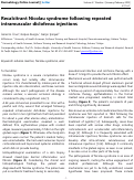 Cover page: Recalcitrant Nicolau syndrome following repeated intramuscular diclofenac injections