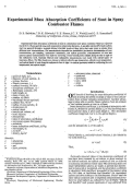 Cover page: Experimental mass absorption coefficients of soot in spray combustorflames
