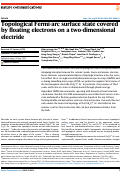 Cover page: Topological Fermi-arc surface state covered by floating electrons on a two-dimensional electride.