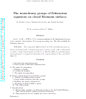 Cover page: The Monodromy Groups of Schwarzian Equations on Closed Riemann Surfaces