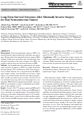 Cover page: Long-Term Survival Outcomes After Minimally Invasive Surgery for Ileal Neuroendocrine Tumors.