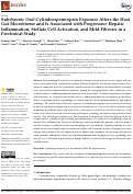 Cover page: Subchronic Oral Cylindrospermopsin Exposure Alters the Host Gut Microbiome and Is Associated with Progressive Hepatic Inflammation, Stellate Cell Activation, and Mild Fibrosis in a Preclinical Study