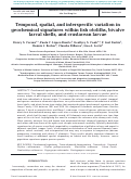 Cover page: Temporal, spatial, and interspecific variation in geochemical signatures within fish otoliths, bivalve larval shells, and crustacean larvae