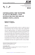 Cover page: Generalizing the Network Scale-Up Method: A New Estimator for the Size of Hidden Populations.