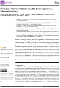 Cover page: Neonatal AVPR1a Methylation and In-Utero Exposure to Maternal Smoking.