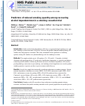 Cover page: Predictors of reduced smoking quantity among recovering alcohol dependent men in a smoking cessation trial