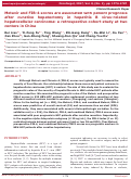 Cover page: Metavir and FIB-4 scores are associated with patient prognosis after curative hepatectomy in hepatitis B virus-related hepatocellular carcinoma: a retrospective cohort study at two centers in China.