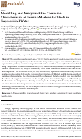 Cover page: Modelling and Analysis of the Corrosion Characteristics of Ferritic-Martensitic Steels in Supercritical Water