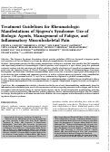 Cover page: Treatment Guidelines for Rheumatologic Manifestations of Sjögren's Syndrome: Use of Biologic Agents, Management of Fatigue, and Inflammatory Musculoskeletal Pain