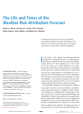 Cover page: The Life and Times of the Weather Risk Attribution Forecast