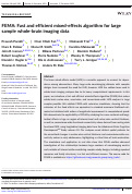 Cover page: FEMA: Fast and efficient mixed‐effects algorithm for large sample whole‐brain imaging data