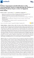 Cover page: Welfare Assessment and Identification of the Associated Risk Factors Compromising the Welfare of Working Donkeys (Equus asinus) in Egyptian Brick Kilns