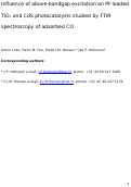 Cover page: Interfacial charge transfer in Pt-loaded TiO2 P25 photocatalysts studied by in-situ diffuse reflectance FTIR spectroscopy of adsorbed CO